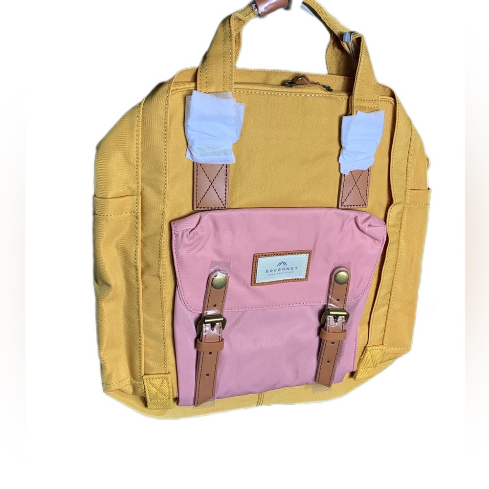 Macaroon Leather Trimmed Backpack DOUGHNUT -NWT